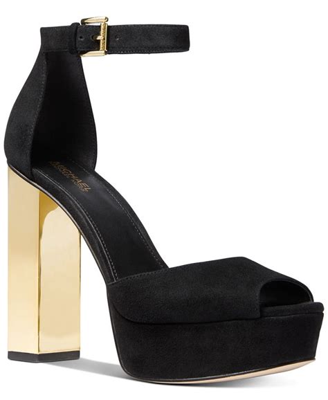 michael michael kors petra platform sandals|michael kors black suede sandals.